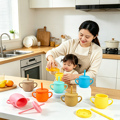 Food-Grade Silicone Baby Training Mug