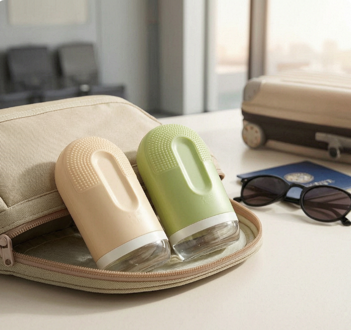 Vacuum Refillable Bottle with Silicone