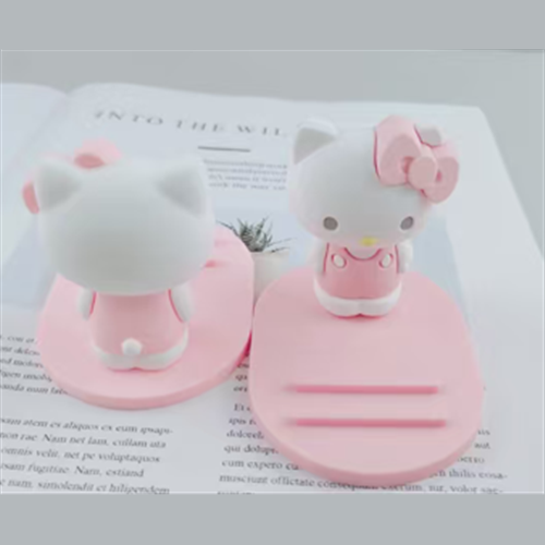 Custom PVC Drip-Glue Cat Character Phone Stand