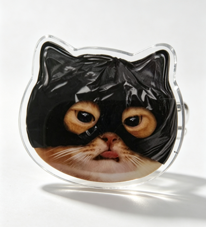 Cat-Design Acrylic Clip