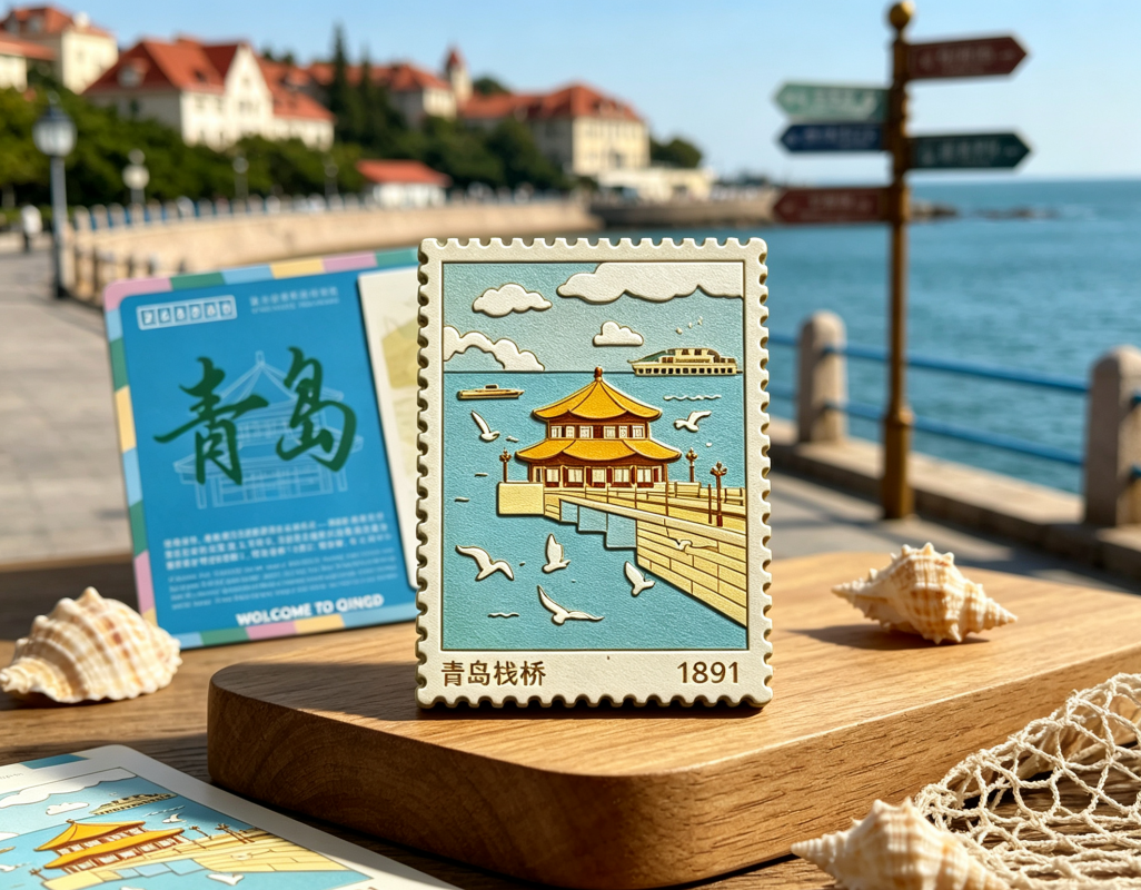 Chinese Scenery Stamp-Design Cultural Creative Fridge Magnet