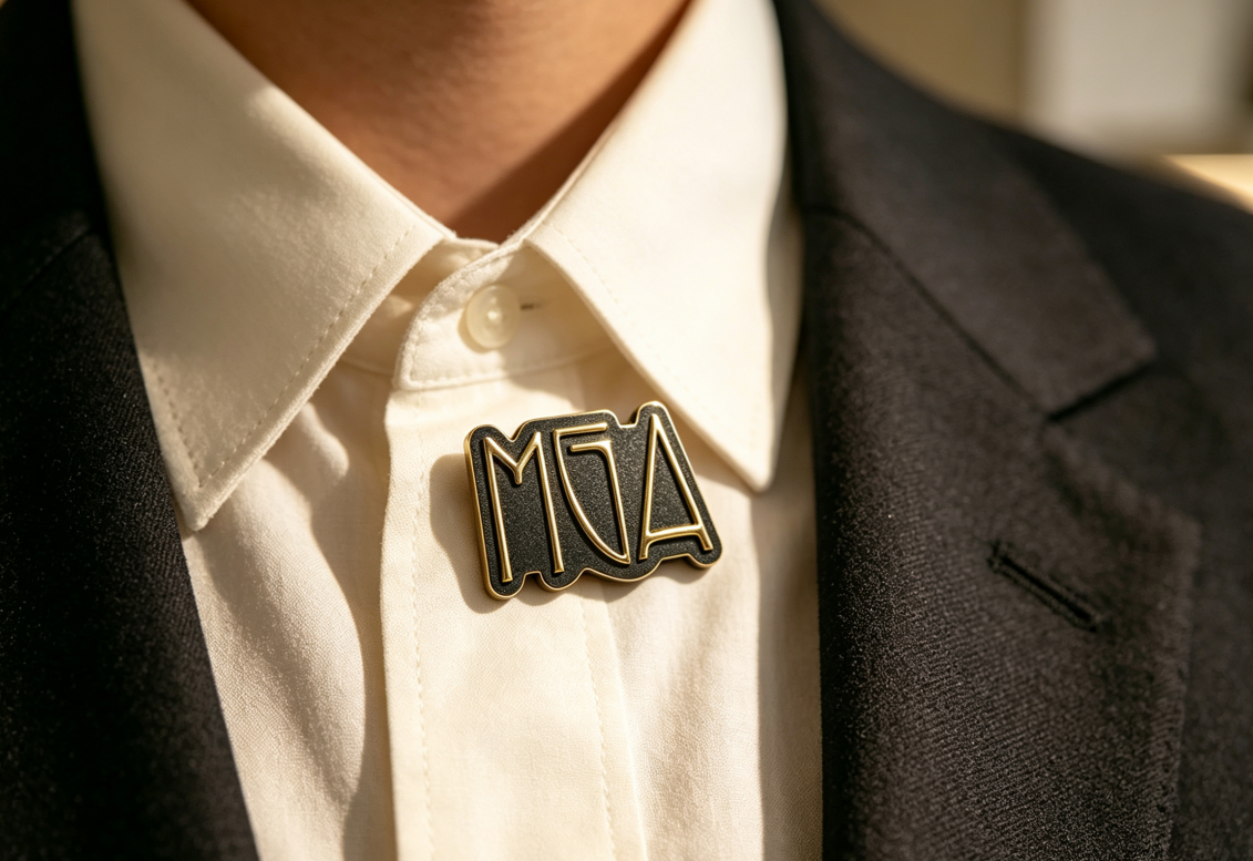 Embossed Metal Pin Badge