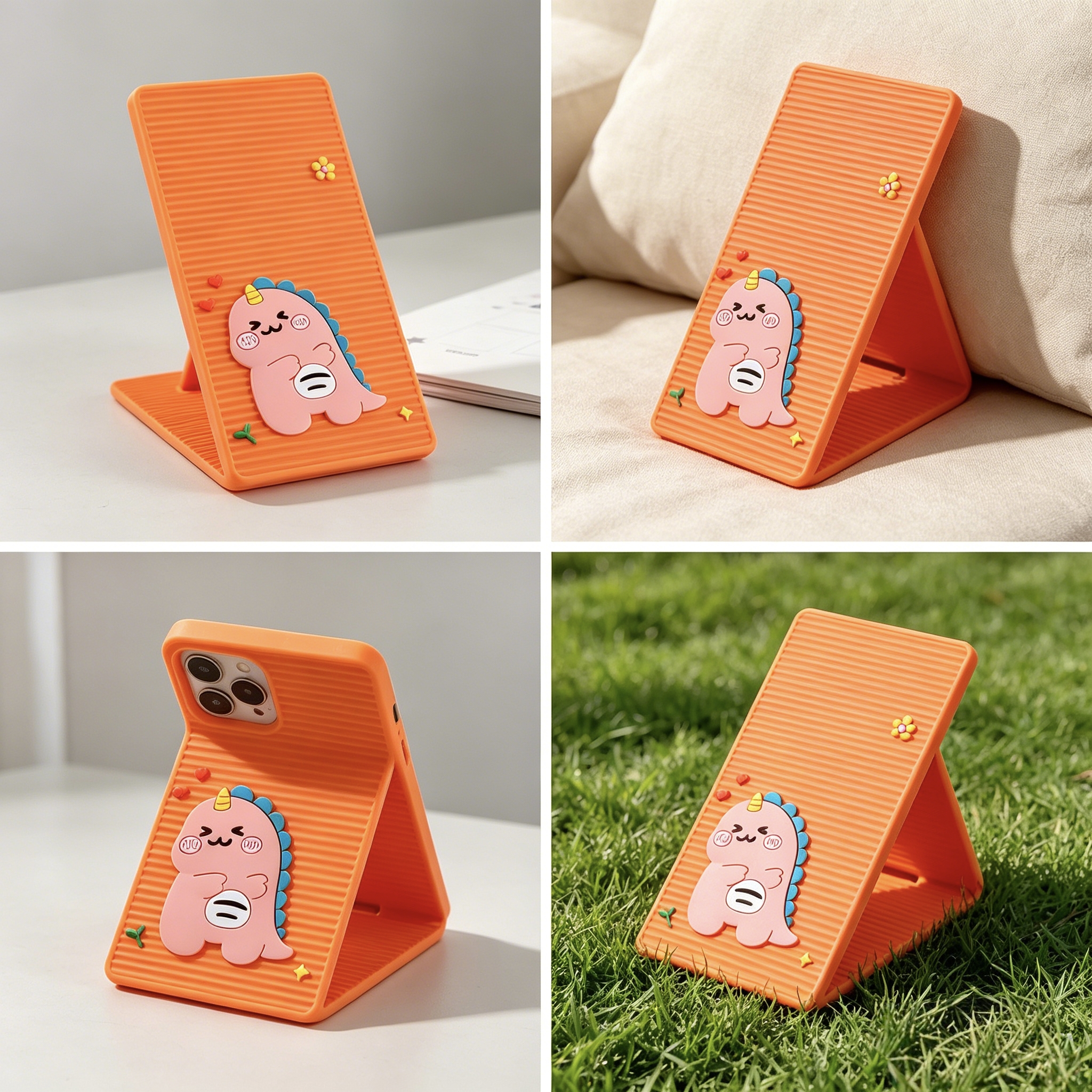 Cute Unicorn Dinosaur Multi-Function Tablet & Phone Stand Case