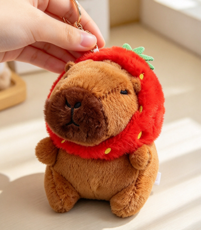 Strawberry Capybara Plush
