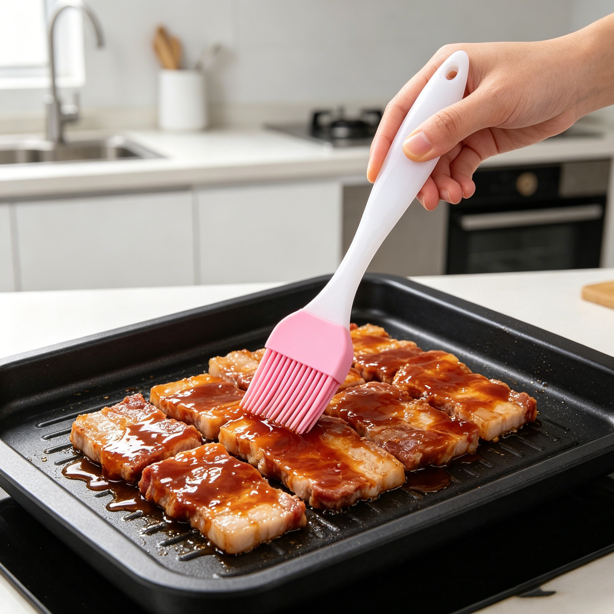 Silicone Oil & Pastry Brush