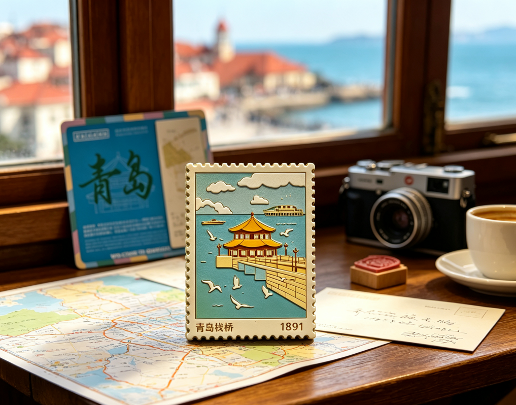 Chinese Scenery Stamp-Design Cultural Creative Fridge Magnet