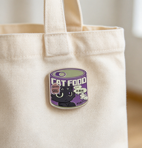Can-Shaped Tin Badge, Cat & Dog Series