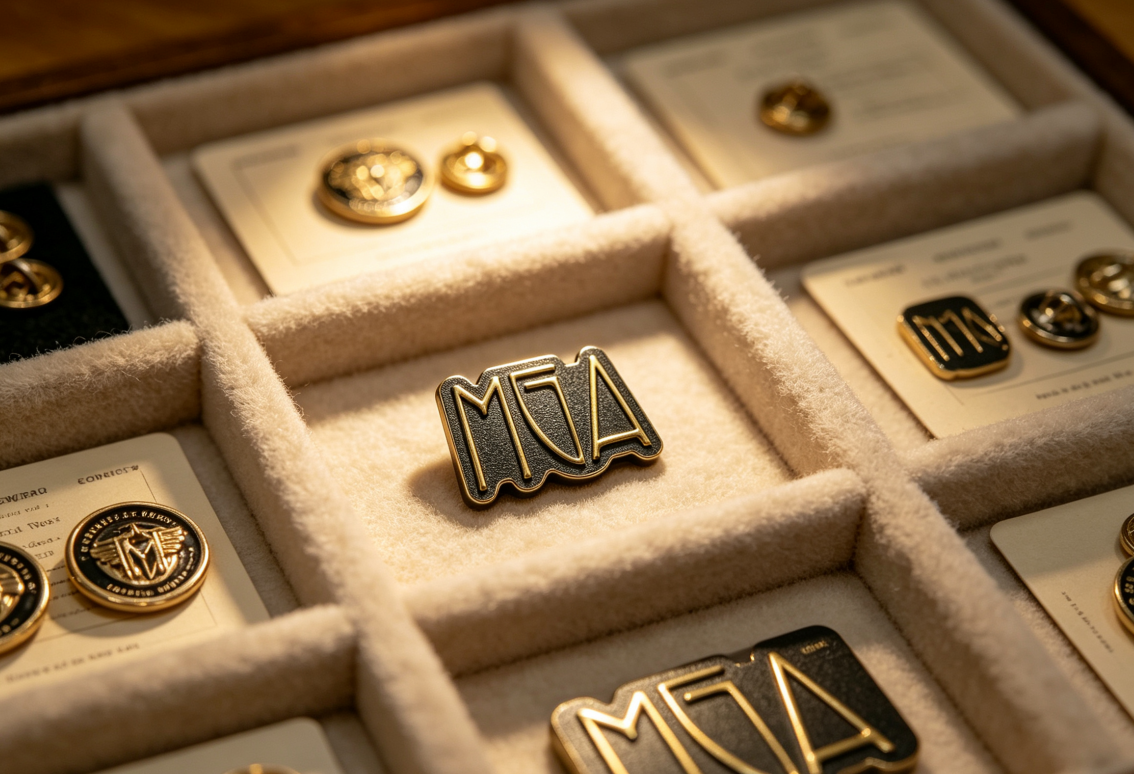 Embossed Metal Pin Badge