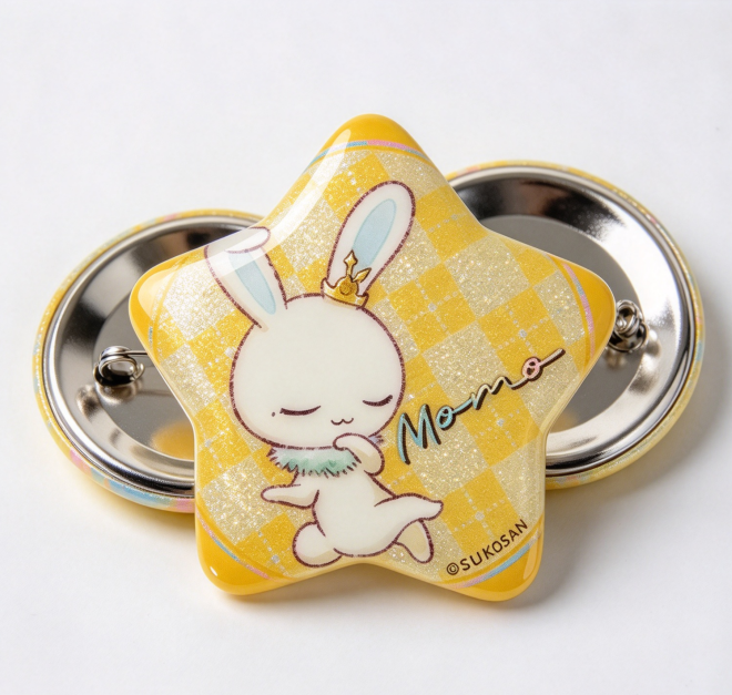Star-Shaped Tin Badge, Mo-mo