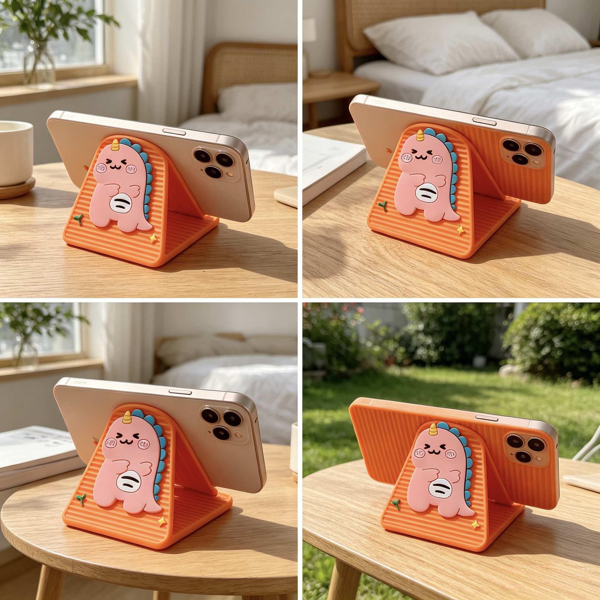 Cute Unicorn Dinosaur Multi-Function Tablet & Phone Stand Case