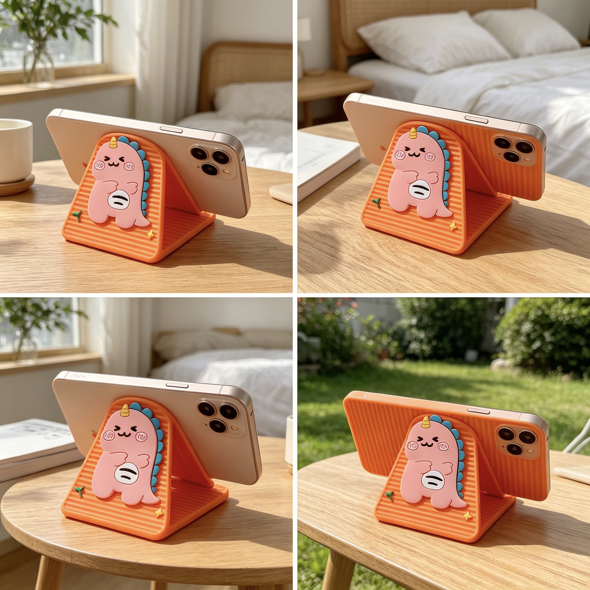 Cute Unicorn Dinosaur Multi-Function Tablet & Phone Stand Case