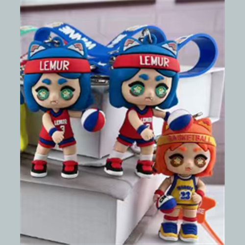 Custom PVC Drip-Glue 3D Cartoon Figure Keychain