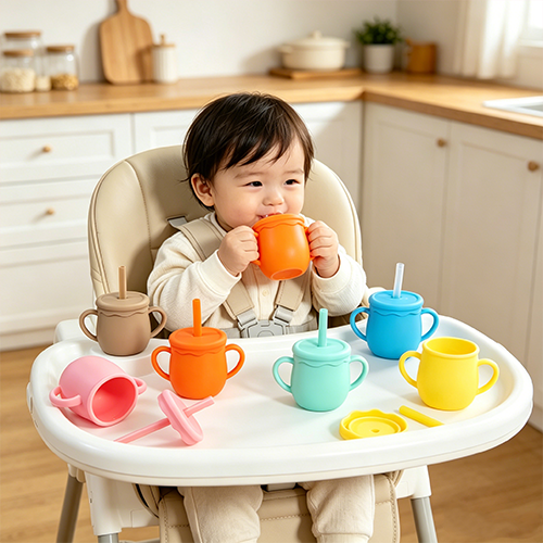 Food-Grade Silicone Baby Training Mug