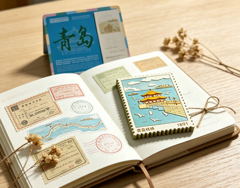 Chinese Scenery Stamp-Design Cultural Creative Fridge Magnet