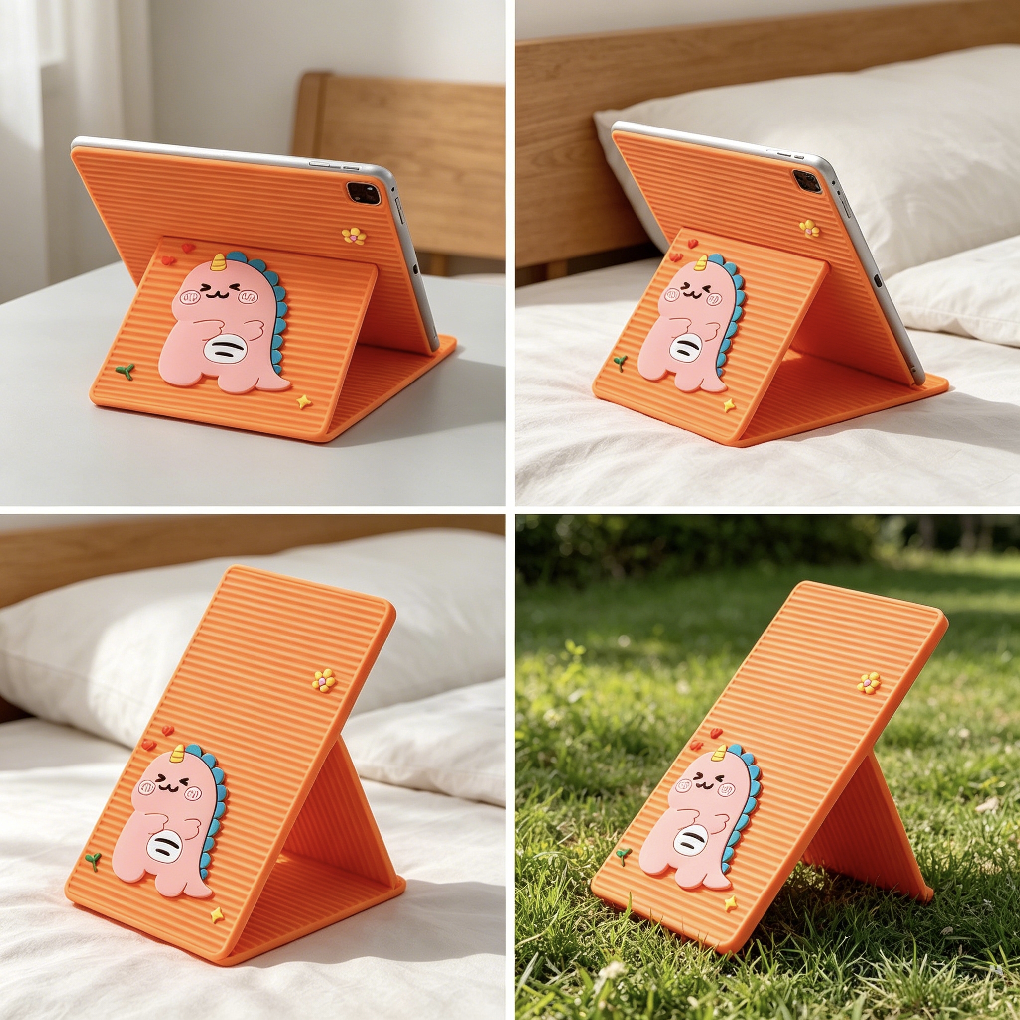 Cute Unicorn Dinosaur Multi-Function Tablet & Phone Stand Case