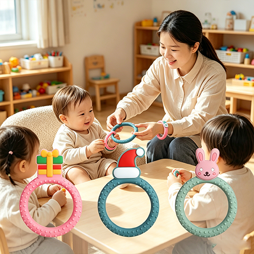 Wristband-Style Silicone Teether